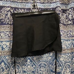 Black ballet wrap skirt